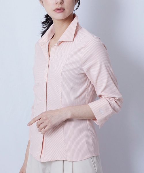 【NARA CAMICIE】イタリア製　シャツ　ブラウス　トップス　ストレッチ NARACAMICIE ブラウス シャツ 「NARACAMICIE」ストレッチ