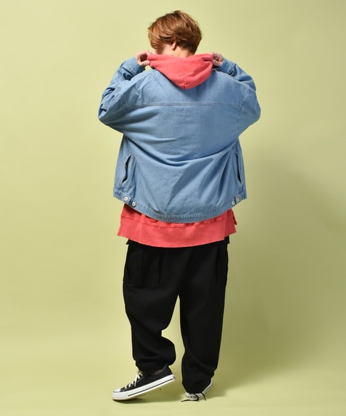 【12oz】ワイドシルエットヴィンテージライクデニムジャケット Lサイズ 12oz】ワイドシルエットヴィンテージライクデニムジャケット