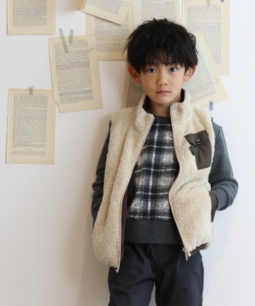 TAPPET ベスト ボアリバーシブルベスト キッズ 子供服 男の子