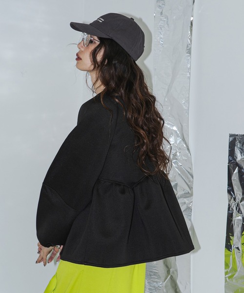 bohmal（ボマール） トレーナー スウェット ダンボールニットペプラム