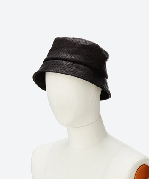 新品 KIJIMA TAKAYUKI ホースレザーパンチングバケットハット3 KIJIMA TAKAYUKI 帽子 ハット HORSE LEATHER PUNCHING BUCKET