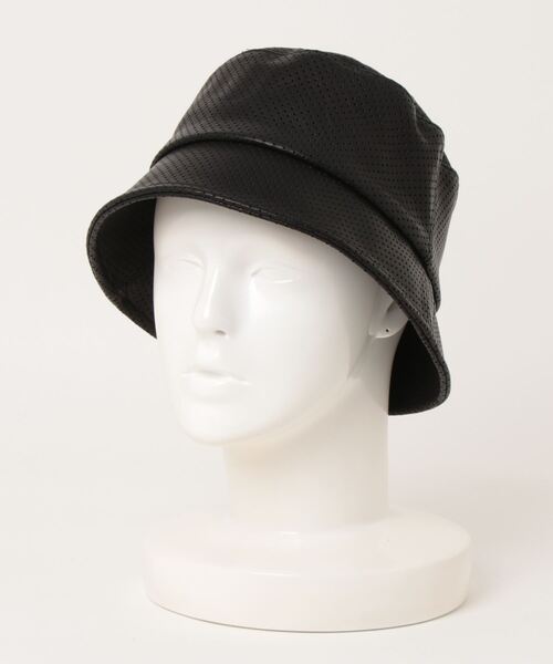 新品 KIJIMA TAKAYUKI ホースレザーパンチングバケットハット3 新品 KIJIMA TAKAYUKI ホースレザーパンチングバケットハット3