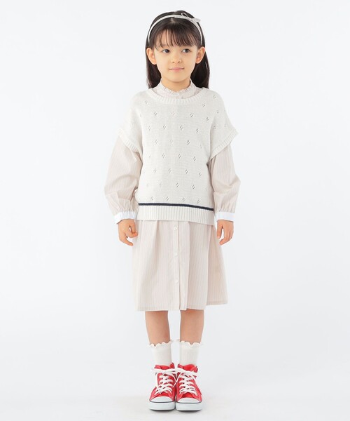 SHIPS ワンピース KIDS:100〜130cm / フリル シャツ キッズ 子供
