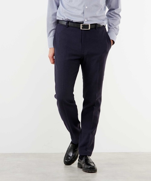 【ネイビー】リランチェブッチャーストレッチパンツ(セットアップ可) MEN'S MELROSE スラックス リランチェブッチャーストレッチパンツ