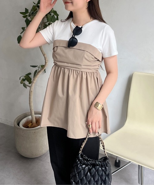 FRASE FRANCESCA SEVERI 売れ筋商品|||フラーゼ フランチェスカ セヴェリ Tシャツ トップス レディース Tops Black Amazon | 【ブラック／M】レディース Tシャツ トップス 重ね着風