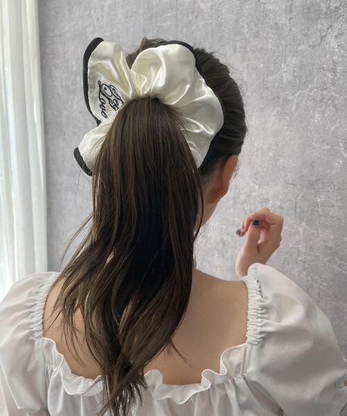 お得2個セット オーガンジー ビッグシュシュ ♡ レース ビックシュシュ