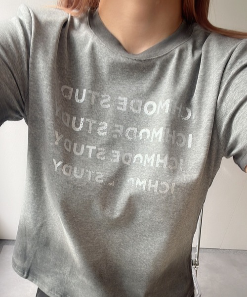 値下げグラディーションロゴＴシャツ LACーVERT tシャツ グラデーションロゴTシャツ レディース
