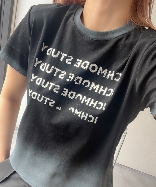 LACーVERT tシャツ グラデーションロゴTシャツ レディース
