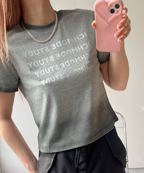 LACーVERT tシャツ グラデーションロゴTシャツ レディース