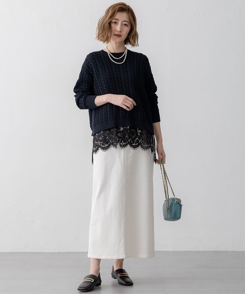 【新品タグ付き】23区　ストレッチデニムスカート 23区 スカート デニム 「洗える」23区DENIM ストレッチデニム