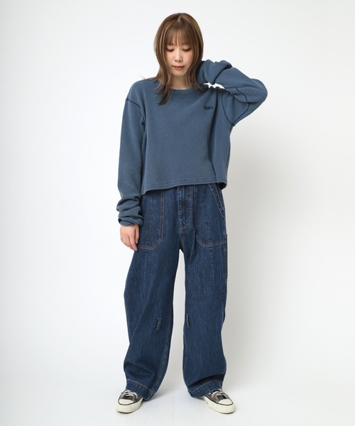 tシャツ M2295 ピグメントダイワッフルチビロンT レディース RNA tシャツ M2295 ピグメントダイワッフルチビロンT レディース