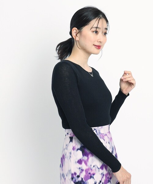 COUP DE CHANCE ニット セーター 「洗える」薄リブニットプル