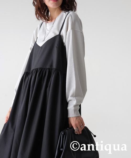 antiqua（アンティカ） ワンピース ストライプ柄キャミワンピース