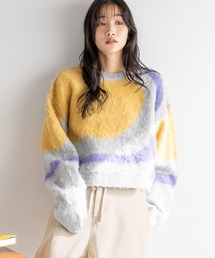 rusoページです♥️ LOWRYS FARM ニット セーター ニュアンスガラニットPOLS