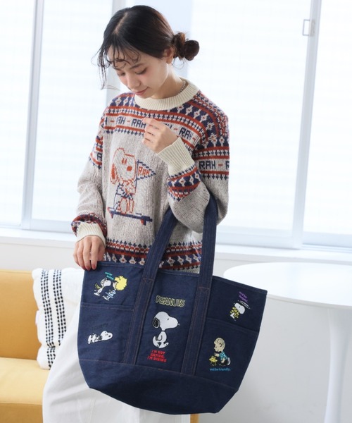 PEANUTS トートバッグ 刺繍トートバッグ レディース メンズ : ZOZOTOWN