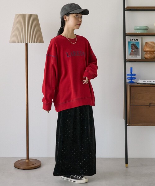 FREAK'S STORE トレーナー スウェット 配色ステッチ 刺繍