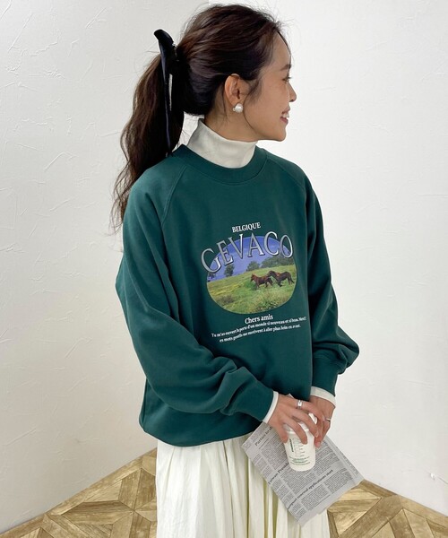 新品未使用タグ付★ GEVACO裏毛フォトプリントスウェットクループルオーバー GEVACO（ゲバコ）の「【GEVACO/ゲバコ】裏毛フォトプリント
