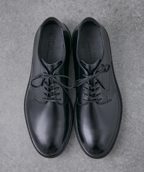 PUBLIC TOKYO レザープレーントゥ 2（26.5-27cm）ブラック PUBLIC TOKYO レザープレーントゥ 2（26.5-27cm）ブラック
