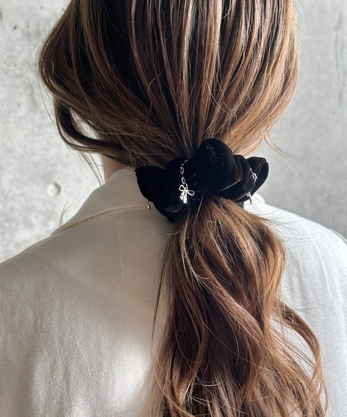 ciite' シュシュ ファブリックリボンチャーム シュシュ : ZOZOTOWN