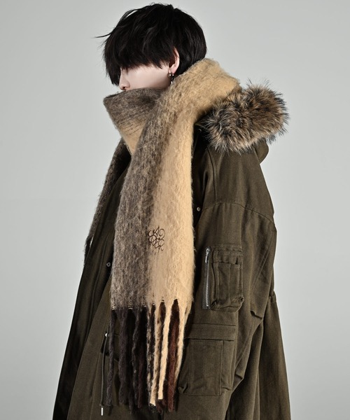 THE TOE Shaggy Muffler マフラー シャギー THE TOE Pigalle Shaggy Muffler ホワイト