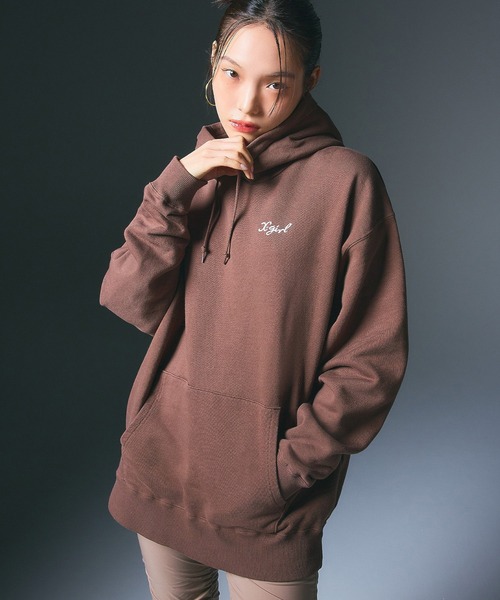 X-girl　バタフライパーカー X-girl パーカー BUTTERFLY PATCH OVERSIZED SWEAT HOODIE