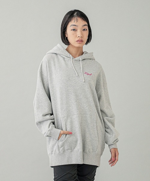 X-girl パーカー BUTTERFLY PATCH OVERSIZED SWEAT HOODIE