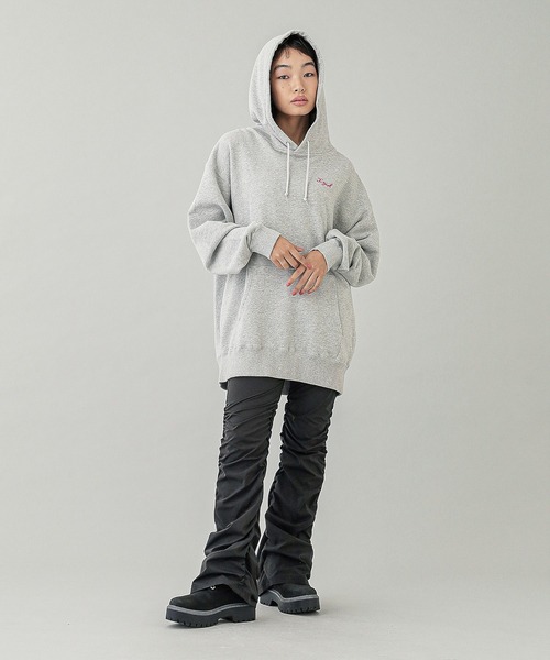 パーカー BUTTERFLY PATCH OVERSIZED SWEAT HOODIE レディース メンズ X-girl パーカー BUTTERFLY PATCH OVERSIZED SWEAT HOODIE