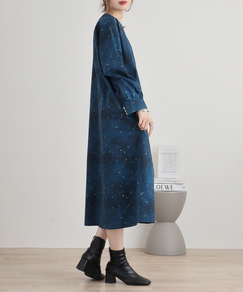 Emago（イマゴ） ワンピース 星空総柄プリントワンピース : ZOZOTOWN 