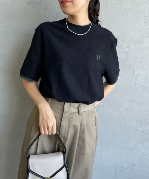 レディース FRED PERRY フレッドペリー コットン鹿の子ピケ Tシャツ 品番：G9184 トップス 半袖 サイドスリット 刺繍ロゴ 春夏【1枚までメール便配送可】 楽天市場】【30%OFF】FRED PERRY フレッド ペリー コットン