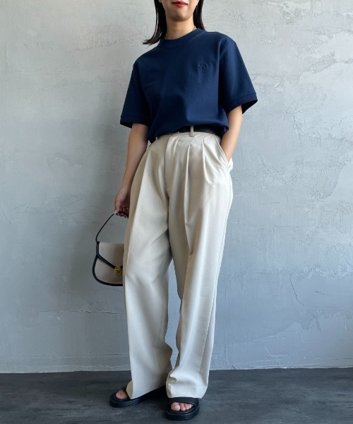 【WEB限定】[FRED PERRY 袖ティップライン鹿の子Tシャツ WEB限定】[FRED PERRY/フレッドペリー] 袖ティップライン鹿の子T