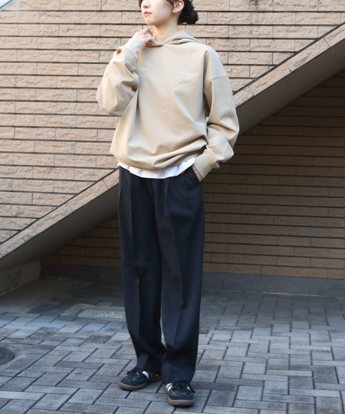 パーカー THE SHINZONE/シンゾーン　フィブリルツイルジャージーフーディ　FIBRIL TEILL JERSEY  HOODIE　25SMS THE SHINZONE パーカー SHINZONE/シンゾーン フィブリルツイル