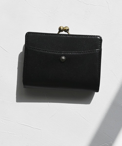 An+u 財布 「An＋u」W Starスタッズガマグチミドルウォレット