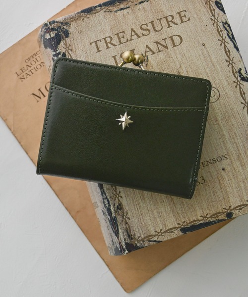 イタチョコ&ナチュラル✴︎ミドルサイズ レザーWallet カエル ミニ財布 サドルレザー メンズ レディース ショート