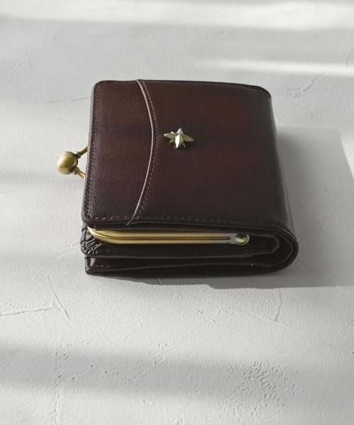 An+u 財布 「An＋u」W Starスタッズガマグチミドルウォレット