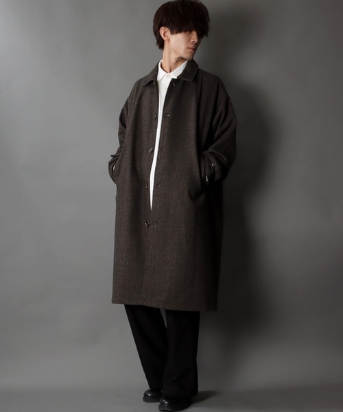 「SITRY」 ステンカラーコート M ブラック メンズ_画像9