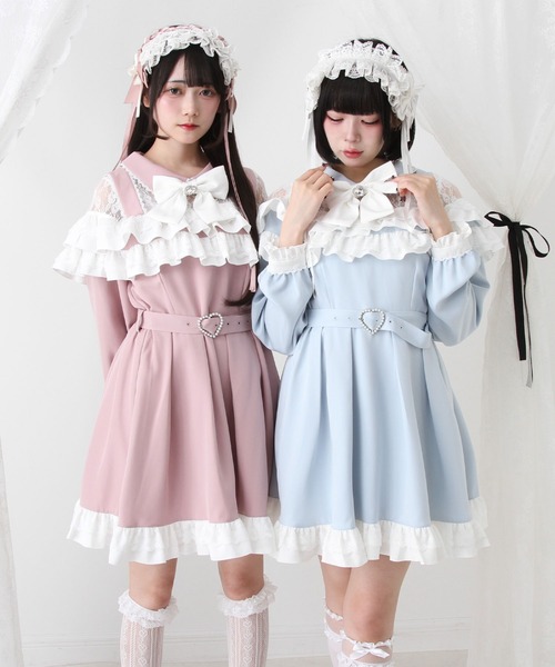 DearMyLove ワンピース 2段フリルリボンワンピース : ZOZOTOWN Yahoo