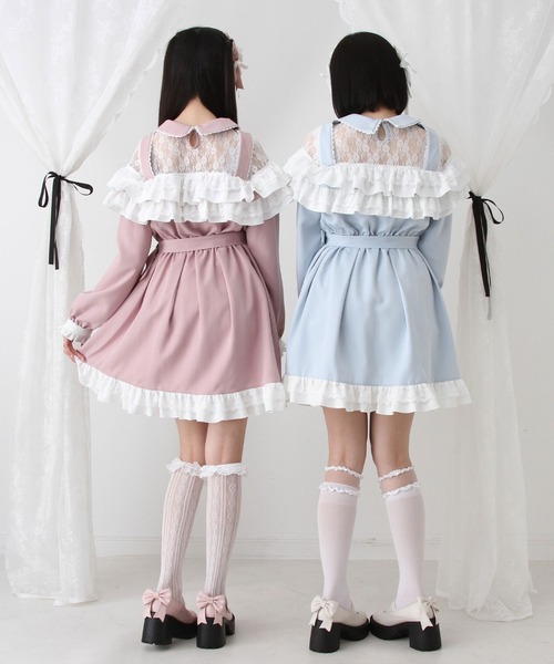 DearMyLove ワンピース 2段フリルリボンワンピース : ZOZOTOWN Yahoo