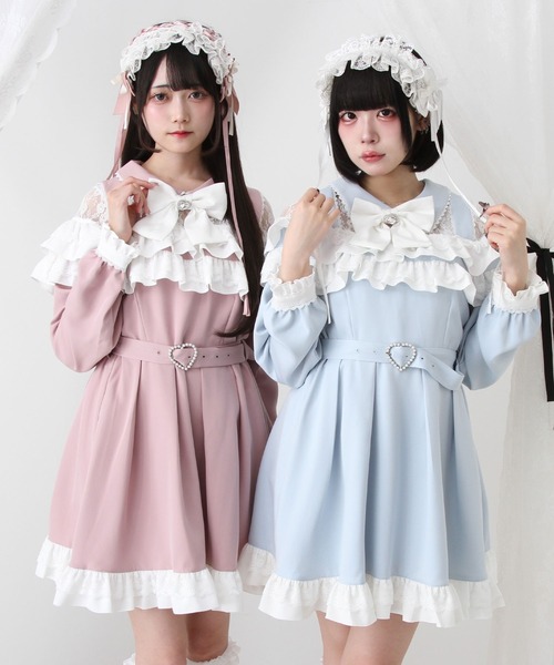 DearMyLove ワンピース 2段フリルリボンワンピース : ZOZOTOWN Yahoo