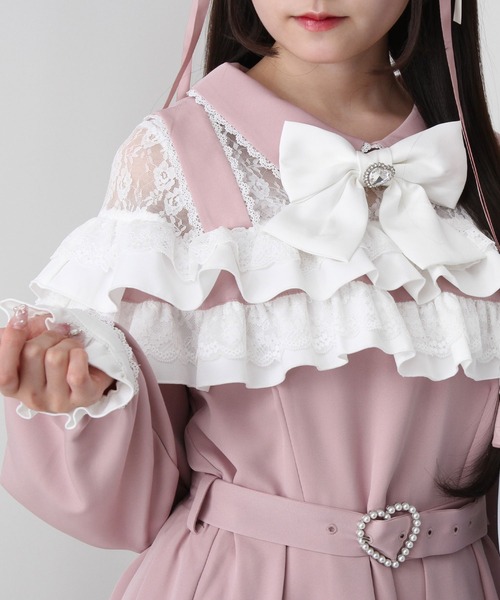 苺ベリィ です⭐︎CHOPIN deux フリルリボンドレス　ワンピース cherry doll one-piece dress＆ribbon clip（チェリードールワンピース