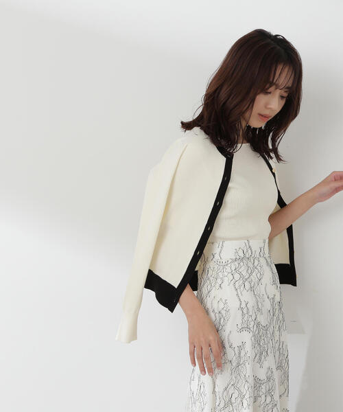 「NATURAL BEAUTY BASIC」 ニットアンサンブル FREE ホワイト レディース NATURAL BEAUTY BASIC 「NATURAL BASIC」 ニットアンサンブル