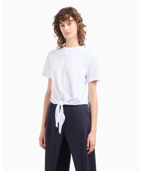 tシャツ 「エンポリオ アルマーニ」Tシャツ 軽量ジャージー ノット レディース