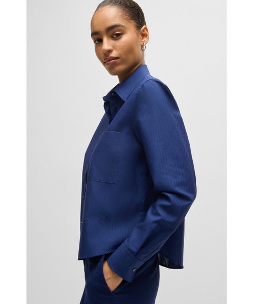 BOSS（HUGO BOSS） ブラウス シャツ レギュラーフィットブラウス