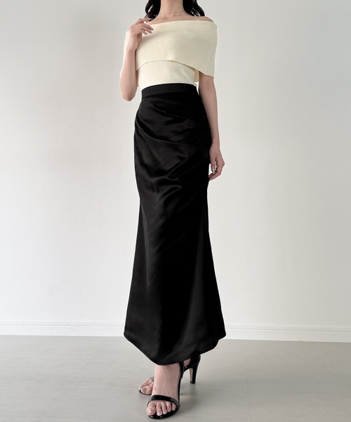 sustainaドレープマーメイドスカート Sustainableドレープマーメイドスカート | スナイデル(SNIDEL