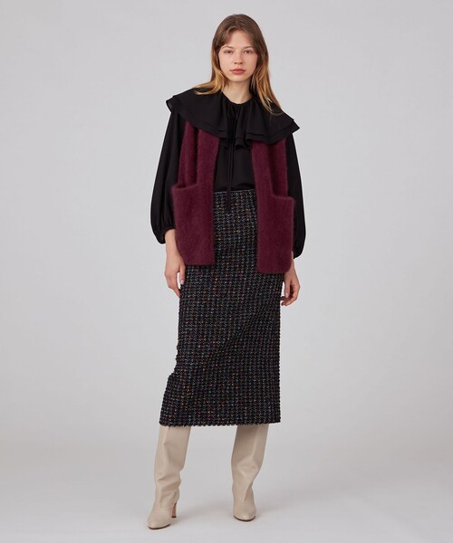 Ballsey（ボールジィ） ニットベスト S ボルドー レディース