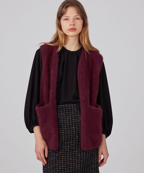 Ballsey（ボールジィ） ニットベスト S ボルドー レディース