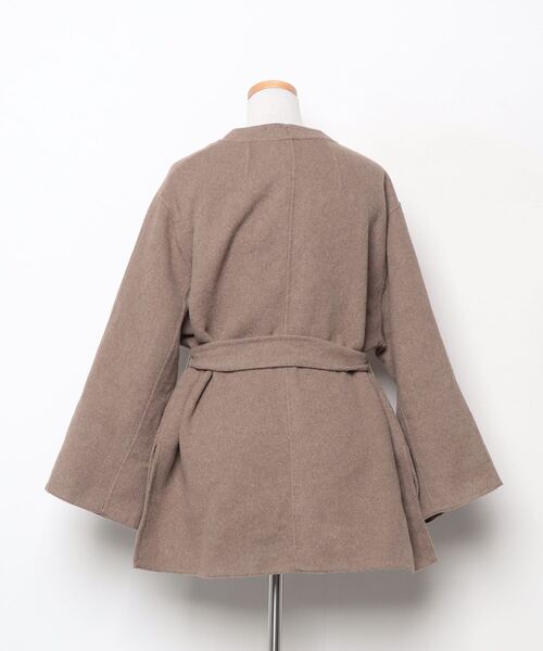 Mila Owen（ミラオーウェン） ノーカラージャケット ONE SIZE ブラウン