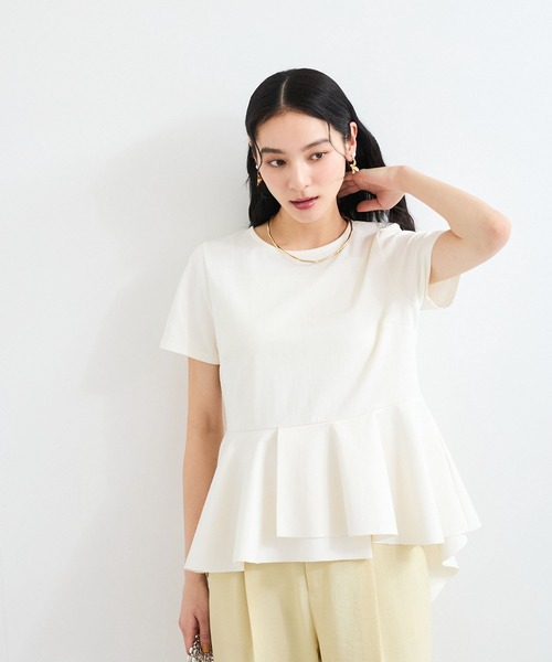 tシャツ 異素材ミックスプルオーバー レディース 楽天市場】トップス《異素材MIXダンボールペプラムプルオーバー