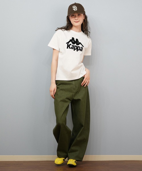 新品タグ付き Kappa カッパ イタリアチームモデル ミドラー 2点 Kappa（カッパ） tシャツ 半袖 半袖Tシャツ ブランドロゴ サガラ刺繍