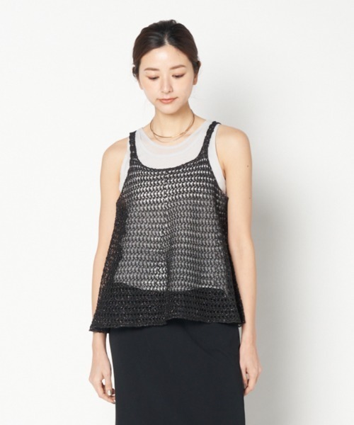 ニット セーター GLITTER CLOCHET KNIT CAMISOLE レディース