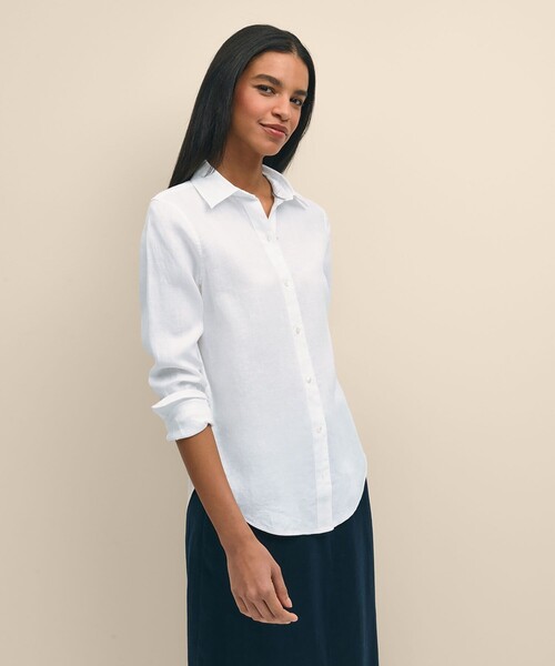 ブラウス シャツ アイリッシュリネン　シャツ　Classic FIt レディース
